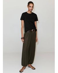 Mango - 100% Cotton Round Neck T-Shirt - Lyst
