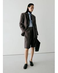 Mango - Double-Breasted Wool Suit Blazer - Lyst