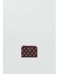 Mango - Medium Wallet With Logo Print - Lyst