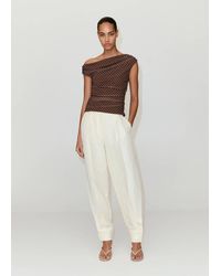Mango - Asymmetric Polka Dot Top - Lyst