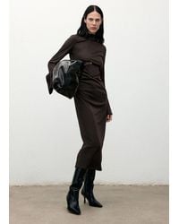 Mango - Fitted Dress With Bell Sleeves - Lyst