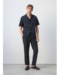 Mango - 100% Cotton Shirt With Embroidery Details - Lyst