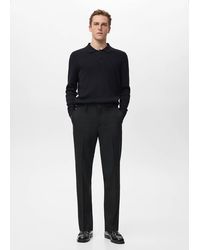 Mango - Slim-Fit Flannel Trousers - Lyst