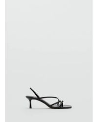 Mango - Kitten Heel Sandals With Straps - Lyst