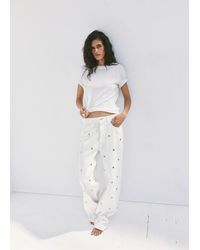 Mango - Straight-Fit Jeans With Studs - Lyst
