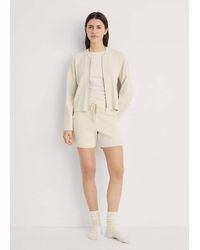 Mango - Ribbed Knitted Shorts - Lyst
