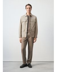 Mango - Jacke Aus 100 Baumwolle Mit Mehreren Taschen - Lyst