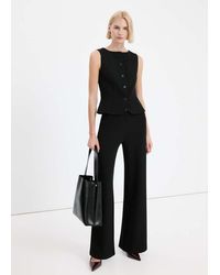 Mango - Straight Low-Rise Suit Trousers - Lyst