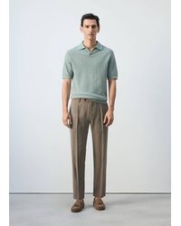 Mango - 100% Cotton Knitted Polo Structure - Lyst