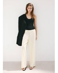 Mango - Straight Mid-Rise Trousers - Lyst