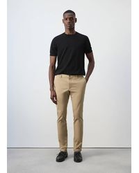 Mango - Barna Super Slim Fit Chino Twill Trousers - Lyst