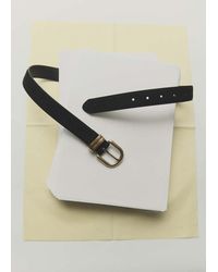 Mango - Suede Leather Belt - Lyst