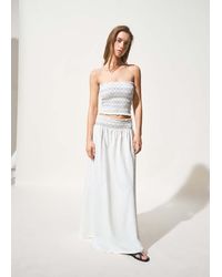 MANGO TEEN - Long Skirt With Embroidered Details - Lyst