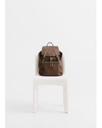 Mango - Leather-effect Backpack - Lyst