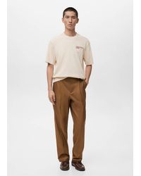 Mango - Relaxed-Fit Printed T-Shirt - Lyst
