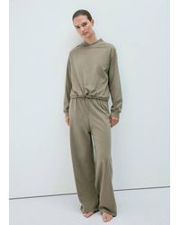 Mango - Straight Cotton Trousers With A Soft Finish - Lyst