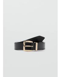Mango - Embossed Buckle Belt - Lyst