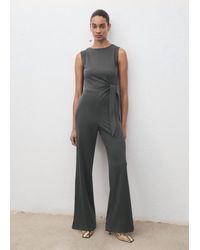 Mango - Long Jumpsuit With Knot - Lyst