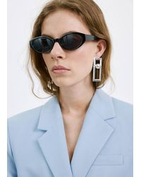 Mango - Metal Pendants Earrings - Lyst