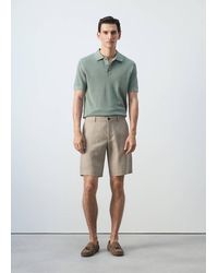 Mango - 100% Cotton Open-Knit Polo Shirt - Lyst