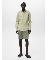Mango - Gestreiftes Regular Fit-Hemd Mit Textur - Lyst