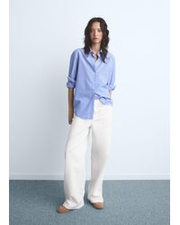 Mango - Weit Geschnittene Wide-Leg-Jeans Mit Niedrigem Bund - Lyst