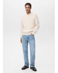 Mango - Pull-Over Maille Tressée Écru - Lyst