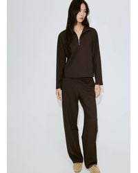 Mango - Fine-Knit Straight-Fit Trousers - Lyst