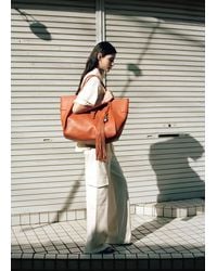 Mango - Leather Maxi Shopper Bag - Lyst