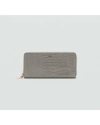 Mango - Large Croc-Effect Wallet - Lyst