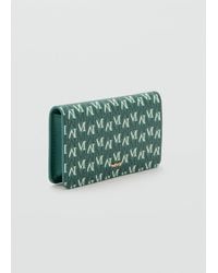 Mango - Geldbörse Mit Logo-Print Und Umschlag - Lyst