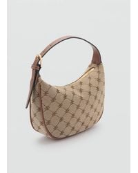 Mango - Small Jacquard Shoulder Bag - Lyst