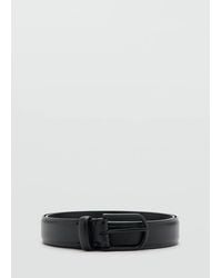 Mango - Nappa Leather Belt - Lyst