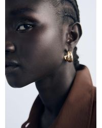 Mango - Double Hoop Earrings - Lyst