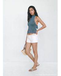 MANGO TEEN - Metallic Halter Top - Lyst