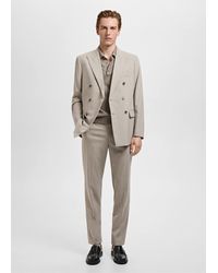 Mango - Monaco Double-Breasted Slim-Fit Suit Jacket - Lyst