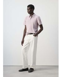 Mango - Slim Fit Cotton Piqué Blend Polo - Lyst