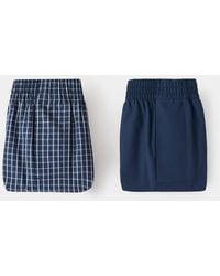 Mango - Pack 2 Boxer Combinati Blu Notte - Lyst