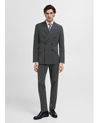 Mango - Monaco Double-Breasted Slim-Fit Suit Jacket - Lyst