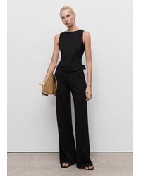 Mango - Long Jumpsuit With Belt And Buckle - Lyst