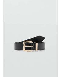 Mango - Embossed Buckle Belt - Lyst