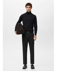 Mango - Bologna Cropped Slim-Fit Trousers - Lyst