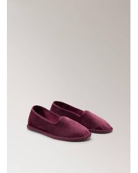 Mango - Velour Shoes - Lyst