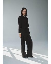 Mango - Straight Suit Trousers With Bow - Lyst
