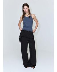 Mango - High-Waisted Lyocell Trousers - Lyst