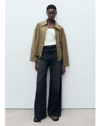 Mango - Cotton Overshirt With Openwork Details - Lyst