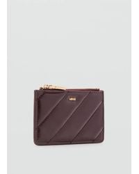 Mango - Small Quilted Wallet - Lyst