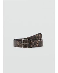 MANGO TEEN - Snake-Effect Leather Belt - Lyst