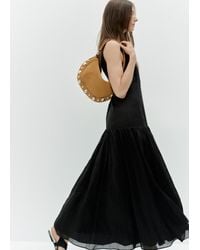 Mango - Suede Leather Studded Handbag - Lyst