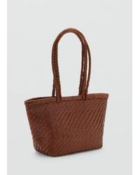 Mango - Medium Braided Bag - Lyst